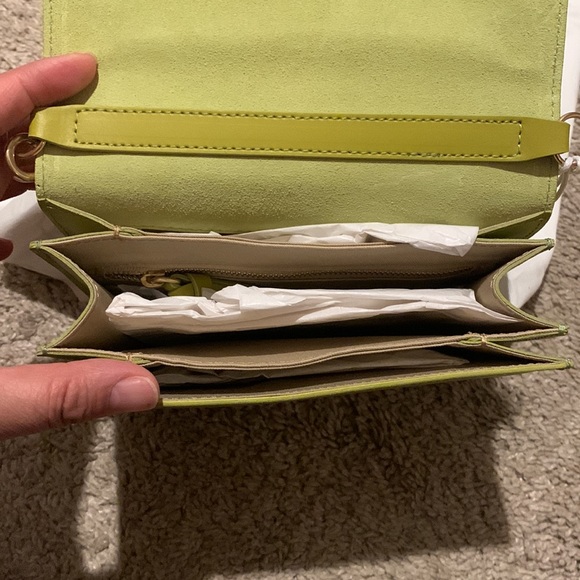 Frame, Le Signature Mini Leather Crossbody Bag, Chartreuse - Picture 7 of 16